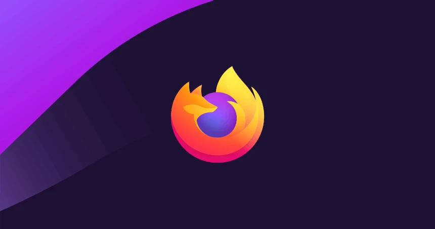 Firefox logo on a purple-ish background